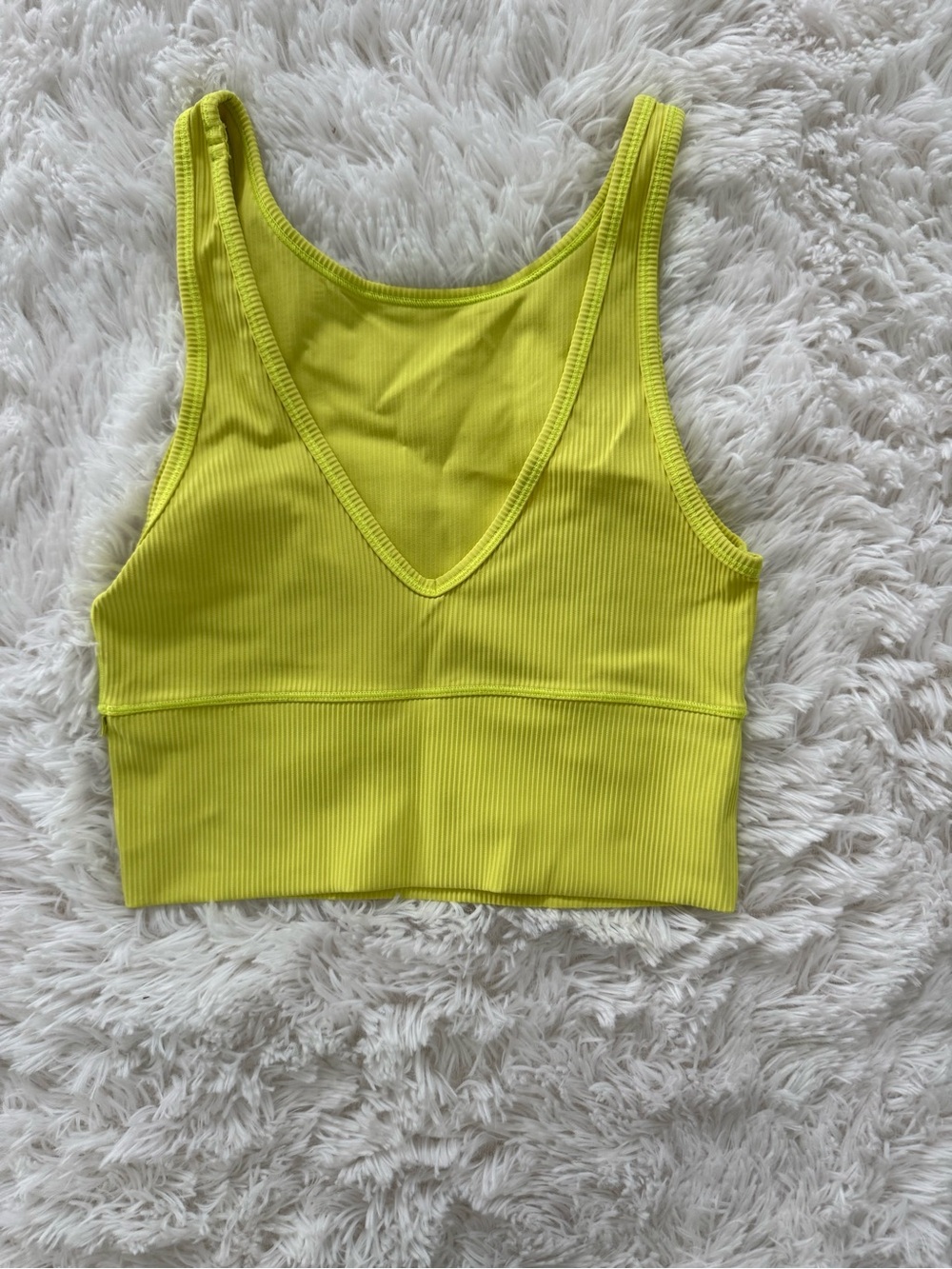 Lululemon Ribbed Power Pivot Tank - Neon Yellow